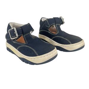 NA! Toddler EU 22 | US 6 Made in‎ Italy Blue Leather Sandal Snap Closure